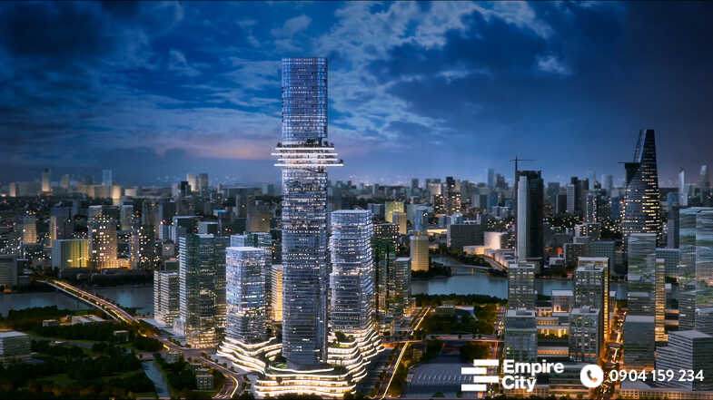 Hình ảnh Thủ Thiêm nhìn từ tòa Empire 88 vô cùng hoành tráng và đắt giá