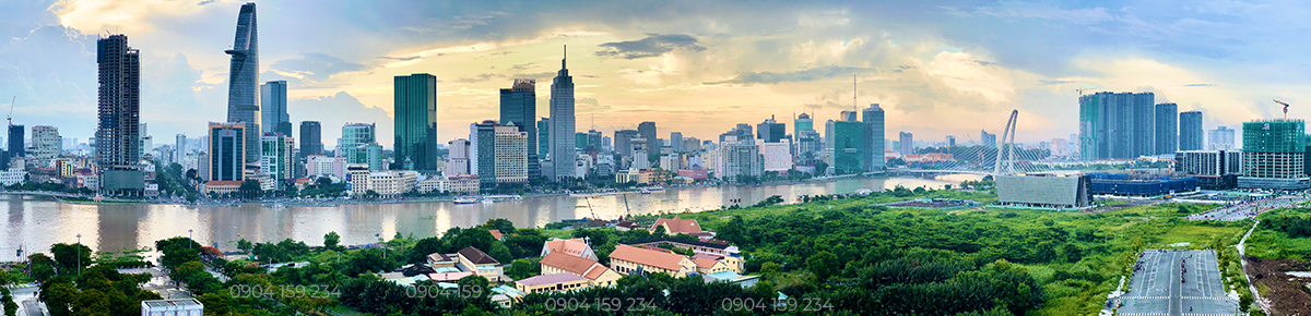 View sông Sài Gòn và quận 1 từ căn hộ Tilia Residences
