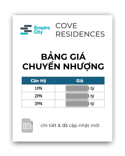 Giá chuyển nhượng Cove Residences